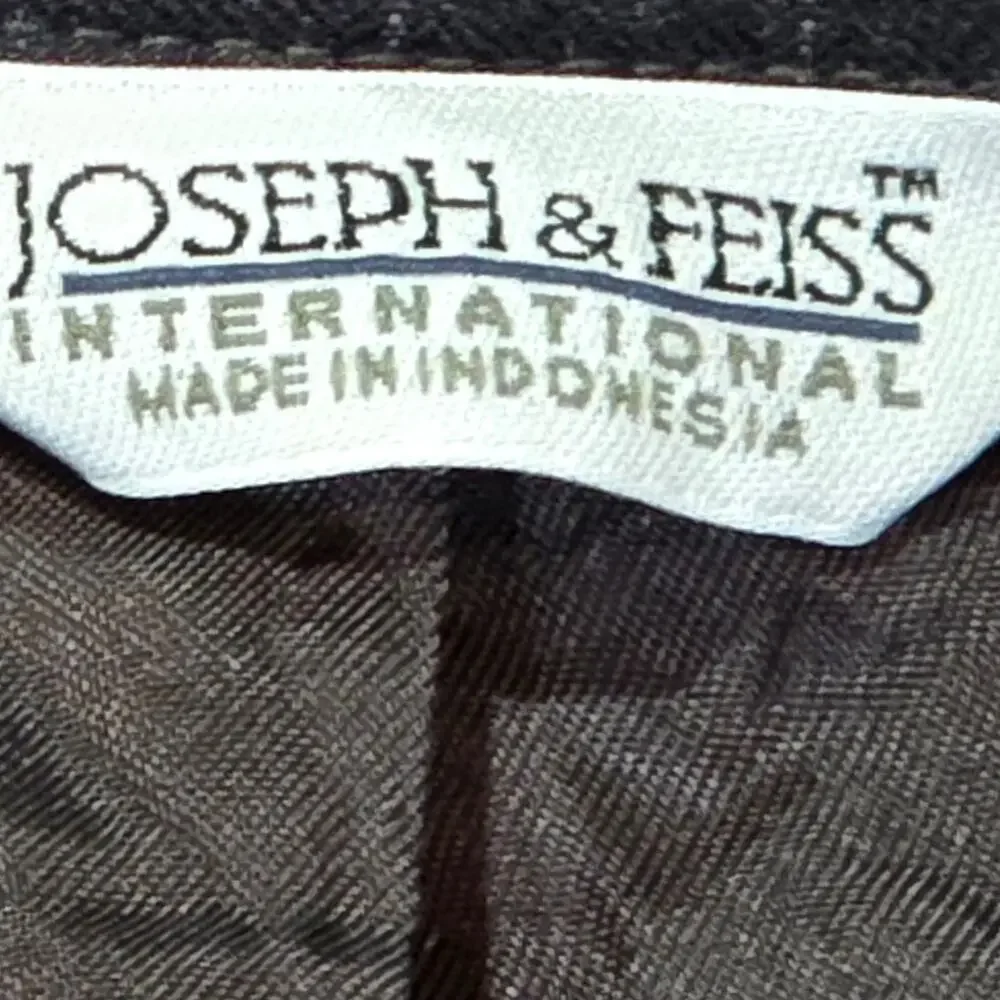 Joseph & Feiss International 100% Wool Charcoal Pinstripe Suit Jacket Blazer